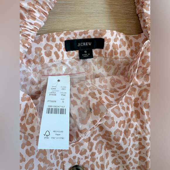 SOLD NWT J. Crew Cottage Dress in Pink Leopard - Picture 3 of 3